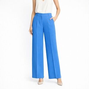 Ann Taylor Wide-Leg Trousers in Royal Blue